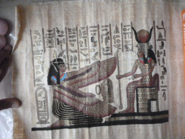 EGYPTIAN PRINT ON PAPA PAPER SIGNED - Otros & Sin Clasificación