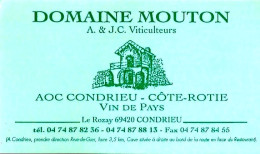 *Carte Visite - Domaine MOUTON A. & J.C. - Viticulteurs à Condrieu (69) - Cartoncini Da Visita