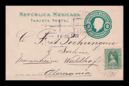 MEXICO 1922. PS Card To Germany - Mexiko