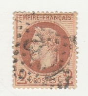 France N° 26B Napoléon III 2 C Rouge Brun Clair - 1863-1870 Napoléon III Con Laureles