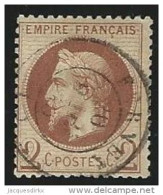 France N° 26A Napoléon III 2 C Rouge Brun - 1863-1870 Napoléon III Lauré