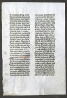 Pagina Da Libro D'Ore Medioevale - Manoscritta Su Pergamena - 1430 Ca. - Ohne Zuordnung