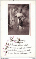 1918 BONNE ANNEE FEMME, Circulé - New Year