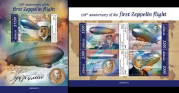 Liberia 2020, Zeppelin, 4val In BF+BF - Zeppelin