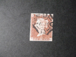 GREAT BRITAIN SG Plate P G RED PENNY IMPERF With MALTESE CROSS - Unclassified