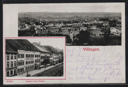 AK Villingen / Baden, Gasthof Zum Falken, Ortsansicht Aus Der Vogelschau  - Baden-Baden