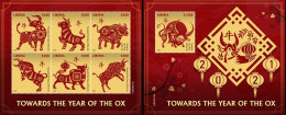 Liberia 2020, Year Of The OX, 6val In BF +BF - Anno Nuovo Cinese