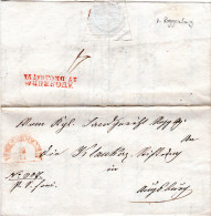 Bayern 1847, Roter HKS WEISSENHORN Auf Franko Brief V. Roggenburg N. Augsburg - Prephilately