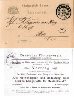 Bayern 1902, Pf. Ortskarte V. Augsburg M. Rücks. Zudruck  Dt. Flottenverein - Lettres & Documents