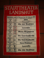 BRD 1959, 7 Pf. Auf Stadttheater Landshut Spielplan Drucksache - Covers & Documents