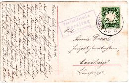 Bayern 1909, Posthilfstelle MARZLING Taxe Freising Als Ank.Stpl. Auf AK M. 5 Pf. - Lettres & Documents