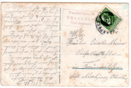 Bayern 1914, Posthilfstelle OBERNDORF Taxe Ebersberg Auf Bahnpost Karte M. 5 Pf. - Lettres & Documents