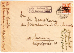 SBZ 1948, Landpoststellen Stpl. 10 LOTTENGRÜN über Oelsnitz Auf Brief M. 24 Pf. - Covers & Documents