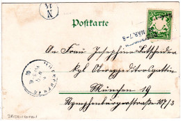 Bayern 1901, L2-Aushilfstempel DEISENHOFEN Auf Karte M. 5 Pf. - Briefe U. Dokumente
