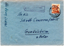 1948, Landpost Stpl. SCHMERBACH über Creglingen Auf Brief M. 24 Pf. - Cartas & Documentos