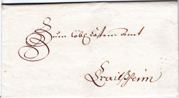 Bayern 1760, Gesiegelter Faltbrief V. ANOLZBACH (Ansbach) N. Crailsheim - Préphilatélie