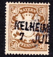 Bayern, L2 Aushilfstempel KELHEIM Auf 50 Pf. Braun.  - Used