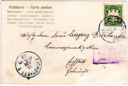 Bayern 1903, Posthilfstelle WEIHENSTEPHAN Taxe Hohenthann Auf Karte M. 5 Pf. - Brieven En Documenten
