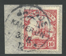 Kamerun 22, 10 Pf. Auf Briefstück M. Stpl. JAUNDE - Camerun