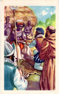 Belgien Congo, Portugal Missionare Beim König V. Kongo. Farb-Sammelbild - Africa (Varia)