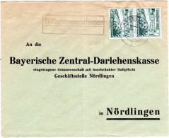 DR 1938, Landpost Stpl. Nähermemmingen über Nördlingen Auf Brief M. MeF 2x6 Pf. - Briefe U. Dokumente