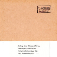 Landpoststellen Stpl. Hochstein über Nördlingen, Originalprobe Aus Archiv - Brieven En Documenten