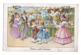 FÊTE FORAINE - Habits XIXème Siècle - Manège - Loterie à Roue - Jeu De Pêche - Clown - Tentez Votre Chance - PAULI EBNER - Sonstige & Ohne Zuordnung