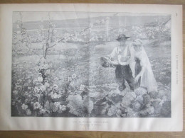 1884 GRAVURE  Un  Mariage Innocent  TABLEAU DE M BULAND Peinture Peintre Mariés Wedding - Non Classés