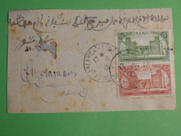 DN17  MAROC    LETTRE DEVANT    1918 CASA     + + AFF. INTERESSANT +++ - Storia Postale