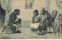 SINGE #FG56646 LA DEMANDE EN MARIAGE DE SINGES HUMANISES - Monkeys