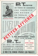 PUBLICITE #FG56737 PETITES AFFICHES JOURNAL QUOTIDIEN RUE MONTESQUIEU PARIS - Publicité