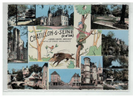 21 CHATILLON SUR SEINE VUES MULTIPLES AERIENNES NÂ°CH 1 CHASSEUR SANGLIER - Chatillon Sur Seine