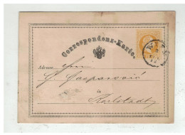 Autriche - Entier Postal 2 Kreuser De WIEN à Destination De KARLSTADT KARLOVAC CROATIA 1872 - Enteros Postales