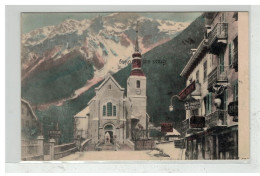 74 CHAMONIX #13119 DEVANT L EGLISE ERREUR D IMPRESSION - Chamonix-Mont-Blanc