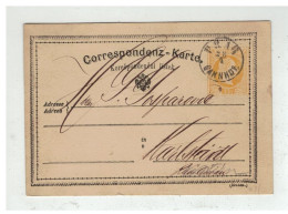 Autriche - Entier Postal 2 Kreuser De PRAG BAHNHOF à Destination De KARLSTADT KARLOVAC CROATIA 1874 - Entiers Postaux