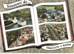 94 ORMESSON SUUR MARNE #20654 SOUVENIR VUES MULTIPLES AERIENNE CHATEAU AVENUE CENTRE - Ormesson Sur Marne