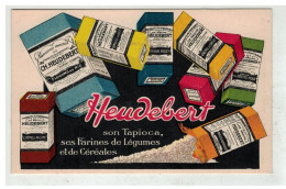 PUBLICITE #16331 PUB HEUDEBERT BISCOTTE TAPIOCA FARINES DE LEGUMES - Werbepostkarten
