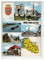 62 AIRE SUR LA LYS #11145 POSTE HOTEL DE VILLE PLAN PORTE HOSPICE BLASON NÂ°6 C - Aire Sur La Lys