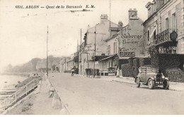 94 ABLON #21779 QUAI BARONNIE CANOTS BARQUES AUBERGE PUB SUZE AUTOMOBILE - Ablon Sur Seine