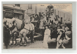 89 SENS #19041 CAVALCADE DU 24 MARS 1907 CHAR BACCHUS ET DE GAMBRINUS - Sens