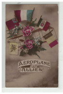 AVIATION #18383 AVION PLANE AEROPLANE DES ALLIES DRAPEAUX FLAG ROSE - ....-1914: Précurseurs
