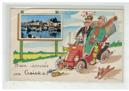 44 LE CROISIC BIEN ARRIVES AU ... FANTAISIE AUTO VOITURE CHIEN PAR ILLUSTATEUR - Le Croisic