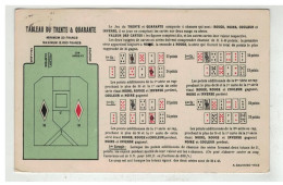 MONACO #18825 TABLEAU DU 30 ET 40 JEU DE CARTES - Other & Unclassified