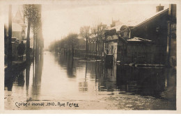 91 CORBEIL #21134 INONDE 1910 RUE FERAY CARTE PHOTO - Corbeil Essonnes