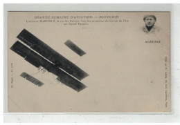 AVIATION #18461 AVION PLANE AVIATEUR MARTINET ROI DES RALLYES SUR BIPLAN FARMAN SOUVENIR GRANDE SEMAINE - ....-1914: Precursori