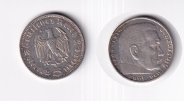 Silbermünze 5 RM Hindenburg 1936 A Jäger Nr. 360/1 - Otros – Europa