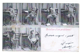 SOLUTION D' UN PROBLÈME ! - 1904 - Edition Poligrafico Alterocca, Terni - Écolier Travaille, S'endort Et Joue Du Tambour - Andere & Zonder Classificatie