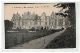 76 EU #14083 LE CHATEAU FACADE DES JARDINS NÂ°3 - Eu