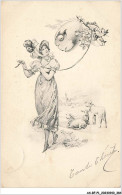 AS#BFP1-0193 - FANTAISIE - Jeune Femme Près De Moutons  - Femmes