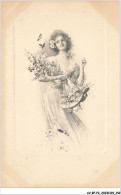 AV-BFP2-0644 - ILLUSTRATEUR - M.M. Vienne NÂ°276  - Une Femme Tenant Des Fleurs, Avec Des Papillons - Vienne